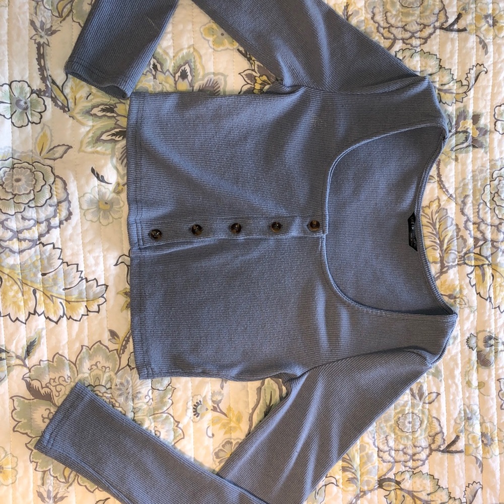 Cropped Top from SHEIN, size Small, color LIGHT BLUE